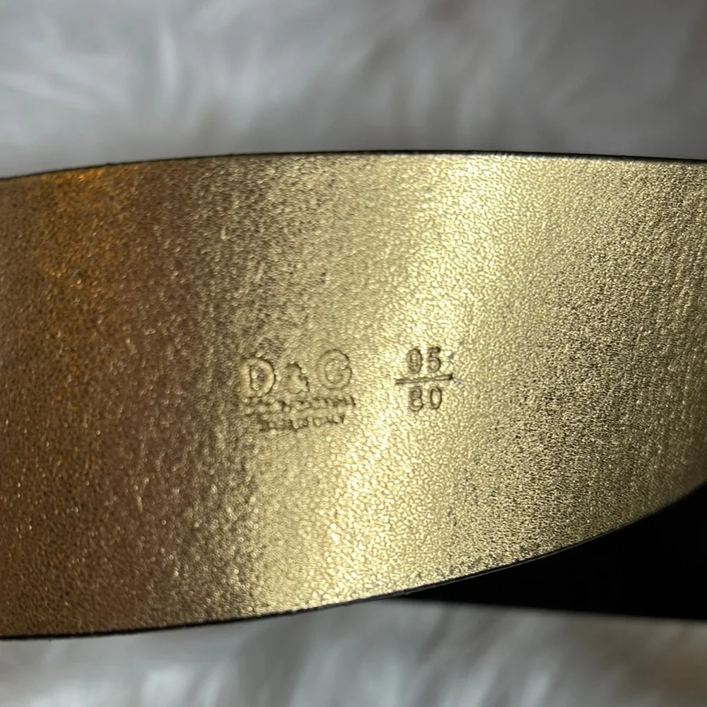 Dolce & Gabbana Black and Gold Belt